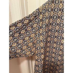 Alan Flusser Geometric Print Button-Down Shirt MEN'S SZ  M